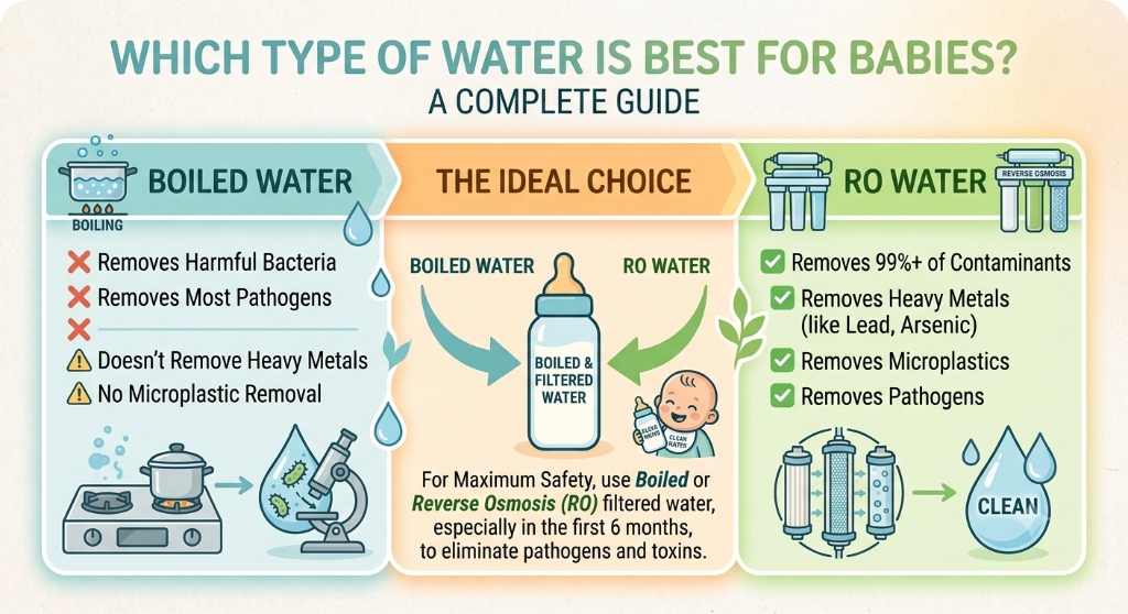 Boiled Water vs. RO Water: Which Type of Water is Best for Babies?