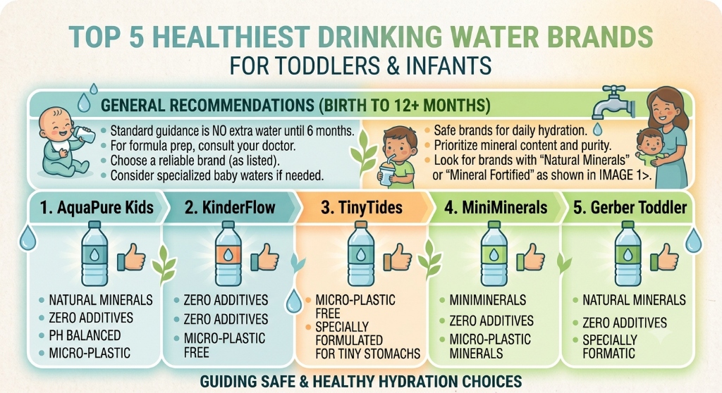 Top 5 Healthiest Drinking Water Brands for Toddlers & Infants