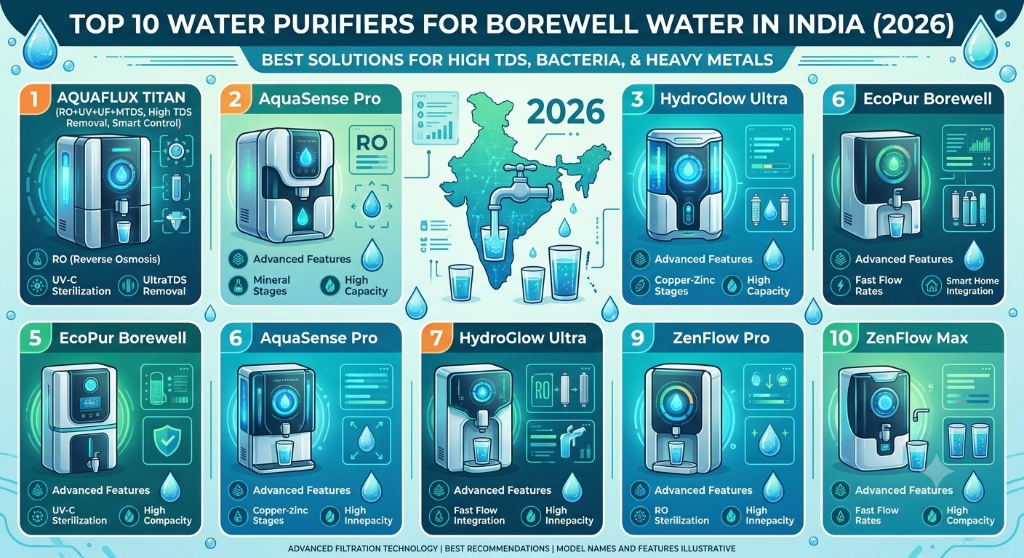 Best Water Softener + RO Combos for Hard Borewell Water (2026 Guide)